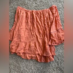 Women's Orange off the shoulder shirt
